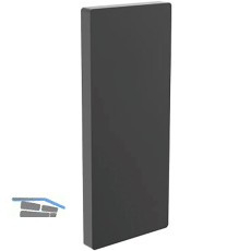 ECONOMY Endkappe f�r Bodenprofile 0005,zur vorgesetzten Montage,schwarz eloxiert