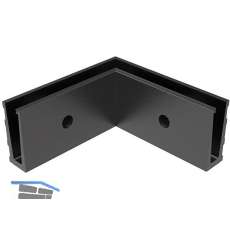 ECONOMY Innenecke f�r Bodenprofil 0005,zur vorgesetzten Montage,schwarz eloxiert