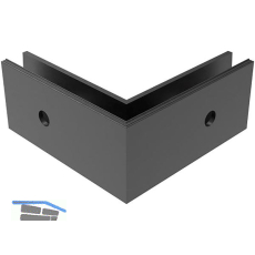 ECONOMY Au�enecke f�r Bodenprofil 0005,zur vorgesetzten Montage,schwarz eloxiert