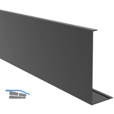 ECONOMY Abdeckprofil gerade, 2500 mm, Aluminium schwarz eloxiert