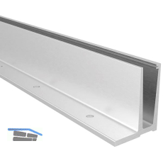 ECONOMY Bodenprofil F-Form 0006 zur aufgesetzten Montage, 2500mm,silber eloxiert