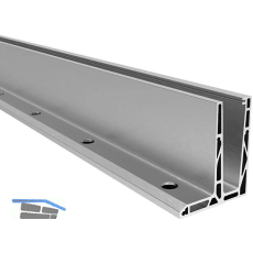 ECONOMY Bodenprofil F-Form0006ECO zur aufgesetzten Montage,5000,silber eloxiert