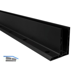 ECONOMY Bodenprofil F-Form0006ECO zur aufgesetzten Montage,2500,schwarz eloxiert