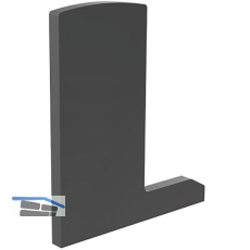 ECONOMY Endkappe f�r Bodenprofil F-Form0006ECO,links,aufgesetzte Montage,schwarz