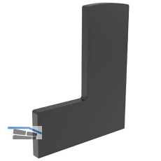 ECONOMY Endkappe f�r Bodenprofil F-Form0006ECO,rechts,aufgesetzteMontage,schwarz