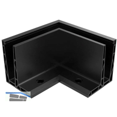 ECONOMY Au�enecke f�r Bodenprofil F-Form 0006 ECO, aufgesetzte Montage, schwarz