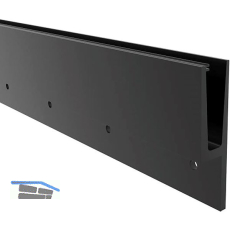 ECONOMY Bodenprofil h-Form 0011 zur vorgesetzten Montage,5000mm,schwarz eloxiert