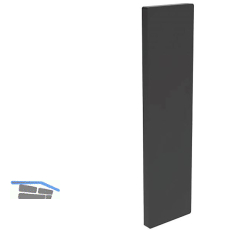 ECONOMY Endkappe f�r Bodenprofil h-Form 0011,zur vorgesetzten Montage,schwarz