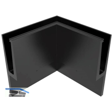 ECONOMY Innenecke f�r Bodenprofil h-Form 0011,vorgesetzte Montage, schwarz