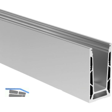 ECONOMY Bodenprofil 0004 verst.UnoXL FLEX2, aufgesetzten Montage, 2500mm, silber