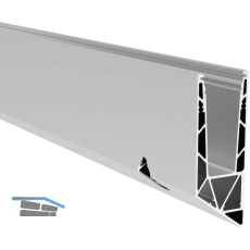 ECONOMY Bodenprofil 0011 verst.FLEX LIGHT zur vorgesetzten Montage,5000mm,silber