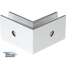 ECONOMY Au�enecke f�r Bodenprofile 0005 UNO FLEX, Aluminium silber eloxiert