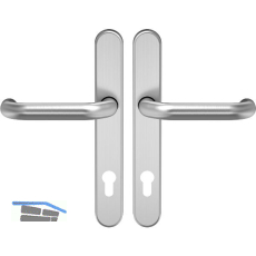 ECO Dr�ckergarnitur D 116 Schmalschild PZ92, VK 9 mm, Edelstahl