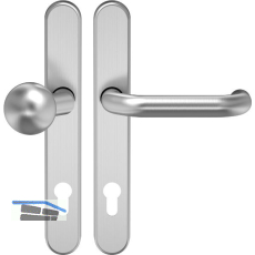 ECO Wechselgarnitur D 116 Schmalschild PZ92, VK 9 mm, Edelstahl