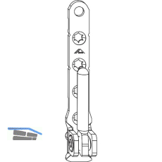 ROTO NX Ecklager P6/150 PVC verstellbar mit 2 Bohrzapfen 6 mm 150 kg silber