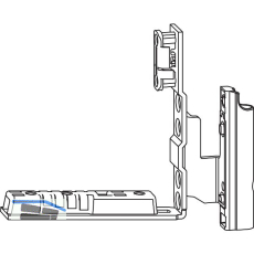 ROTO NX Falzeckband T mit Nutf�hrung Holz 12/18-13 Schwelle 51,5mm silber rechts