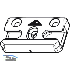 ROTO NT/NX Sicherheits-Schlie�st�ck Holz Eurofalz 30 mm 13V universal Zink