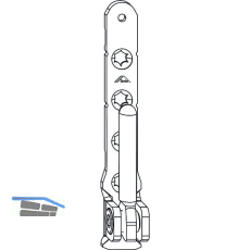 ROTO NX Ecklager P6/130 PVC verstellbar mit 2 Bohrzapfen 6 mm 130 kg silber