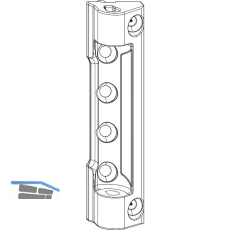 ROTO NX Axerlager P6/150 Standard PVC mit 2 Bohrzapfen 6 mm 150 kg silber
