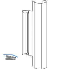 ROTO NX Abdeckkappe Axerarm P mit Lasche PVC R07.2 wei�