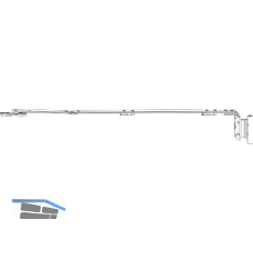 ROTO NX Axerarm P 12/20-13 Gr. 250 FFB 411-600 mm silber links