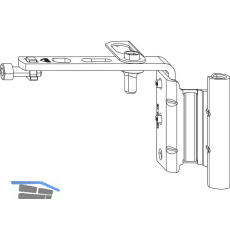 ROTO NX Falzaxerarm T 12/20-13 PVC links silber