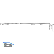 ROTO NX Axerarm T 12/18-13 Gr. 350 FFB 601-800 mm rechts silber