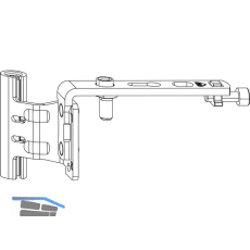 ROTO NX Falzaxerarm T 12/18-13 Holz links silber