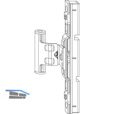 ROTO NX Dreh-/Kippfl�gelfalzband T mit Nutf�hrung 12/18-13 silber
