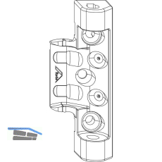 ROTO NX Axerlager T Standard 12/20 Holz 9/13V mit 2 Bohrzapfen 7 mm silber