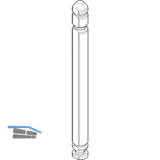 ROTO NX Axerlagerstift L=86 mm zu Axerlager T/P silber