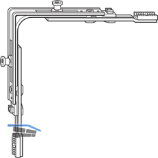 ROTO NT/NX Eckumlenkung Standard 2V-Zapfen silber