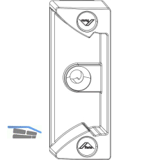 ROTO NX Schn�pper f�r Stulpfl�gegetriebe Rahmenteil Holz/PVC silber