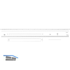 ROTO Patio Alversa Schienen-Set Halteschiene 13 mm verkehrswei� FFB 1251-1450 mm