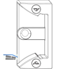 ROTO NX Schn�pper Rahmenteil 13V BR�GMANN/KBE/K�MMERLING/TROCAL/VEKA silber
