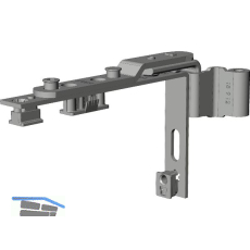 WINKHAUS Drehlager DL.HT.18-9-12.RS, 130 kg, rechts, silber