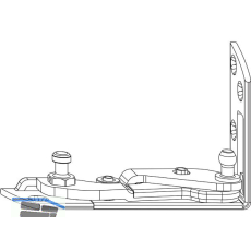 WINKHAUS Ecklager EL.H.IF.24-13.RS Eurofalz 24 mm, 13V, rechts, silber