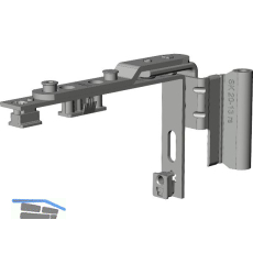 WINKHAUS Drehlager DL.K.ET.20-13.RS.F9, 12/20-13V, 130kg, rechts, titanf�rbig