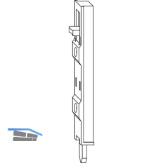 WINKHAUS Kantenriegel KR.F.711.SL, f�r PVC, Kunststoff silber