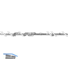 WINKHAUS Oberschiene OS.XL.1025-1, FFB 776-1600 mm, 1 Zapfen, silber