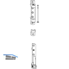 WINKHAUS Garnitur Rahmenteil GRT.RXL.RS.WS, Scherenlager/Ecklager, rechts, wei�