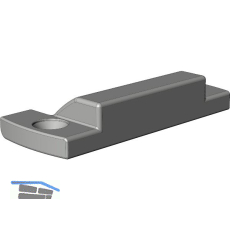 WINKHAUS Zwangsverriegelung ZV-RT.H.13-24.AGR, Rahmenteil 13V, Eurofalz 24mm