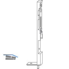 WINKHAUS Kantenriegel unten KUR.11, Stahl verzinkt silberf�rbig