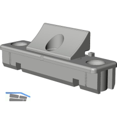 WINKHAUS Zwangsverriegelung ZV-FT, Fl�gelteil zu Rahmenteil ZV-RT, silber