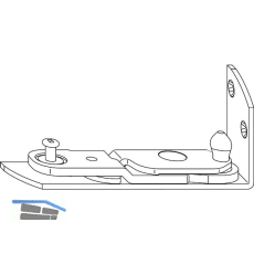 WINKHAUS Ecklager EL.H.SE.20-9.Z.LS Eurofalz 20, 9V, 130kg, mit Zapfen, links