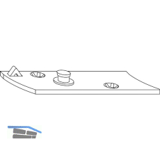 WINKHAUS Rahmenanbindung RA.DB.H.SE.20-9.RS Eurofalz 20 mm, 9V, rechts, silber