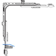 WINKHAUS Eckumlenkung E1.VS.KG.F, 1 Kontaktgeber / 1 Zapfen, silber