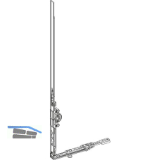 ROTO D-/DK-Getriebe konstant DM 15 mm Eckumlenkung 1S-P L=460/120 mm silber