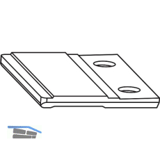 ROTO NT/NX Halteplatte ohne Zapfen silber (487264)