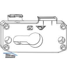 ROTO NX Schlosskasten PZ zu Getriebestulp Dornma� 40 mm silber